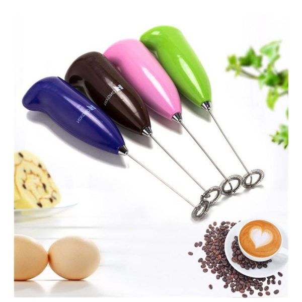 1pc Milk Drink Coffee Hand Whisk Mixer Electric Egg Beater Frother Foamer Mini Handle Stirrer Practical Kitchen Cooking Tool