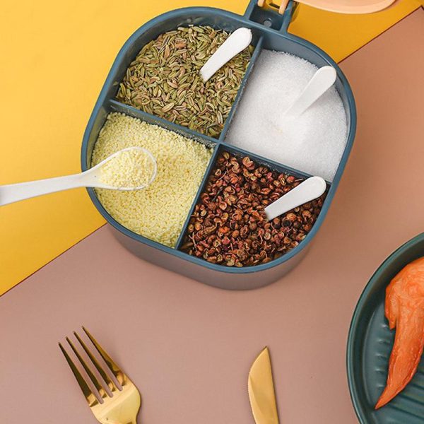 4 In 1 Partition Kitchen Seasoning Box Masala Box Set