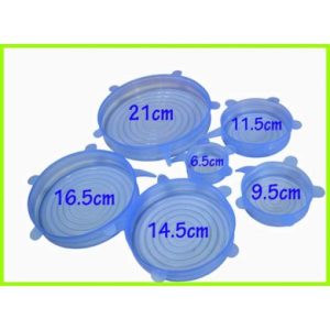 6Pcs silicone Stretch bowl covers Lids