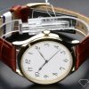 Brown leather Luxury Watch For Unisex