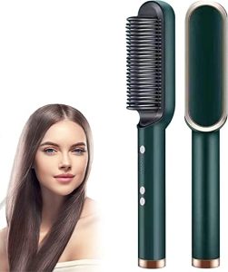 2-in-1 Hair Straightening Brush for Women