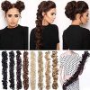 Synthetic Women Curly Bun Chignon Elastic Band Clip