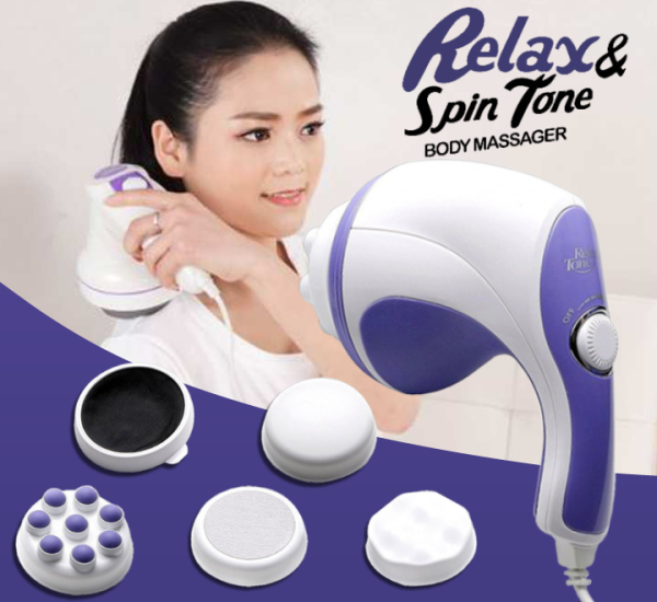 Electric Relax & Spin Tone Handheld Body Massager