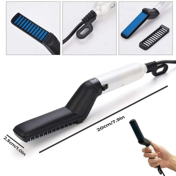 Multifunctional Hair Comb Brush Beard Straightener Styling Men Beard Comb
