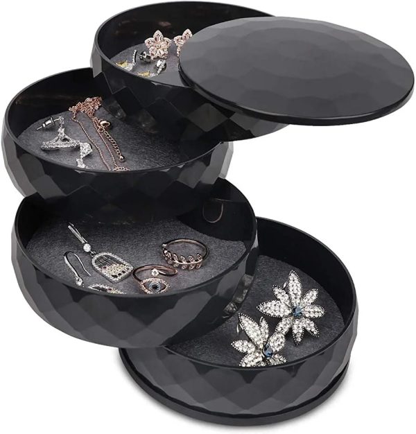 4-Tier Round Jewelry Storage Boxes