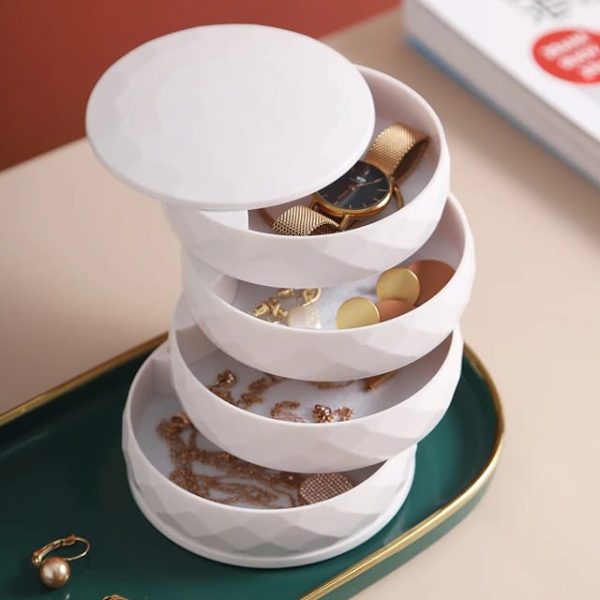 4-Tier Round Jewelry Storage Boxes