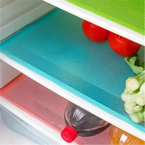4PCS EVA Waterproof Refrigerator Liner Mat Washable
