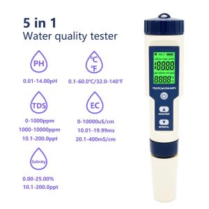 Digital 5 in 1 Water Quality Tester