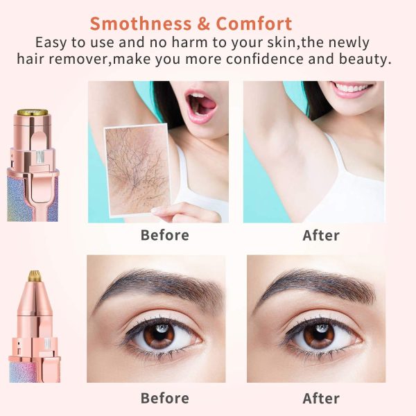 Facial Beauty - 2 In 1 Rechargeable Electric Eyebrow Trimmer +Body Facial Hair Removal