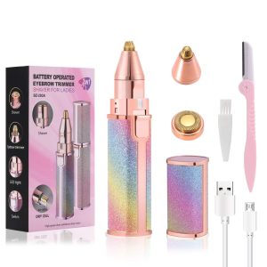 Facial Beauty - 2 In 1 Rechargeable Electric Eyebrow Trimmer +Body Facial Hair Removal