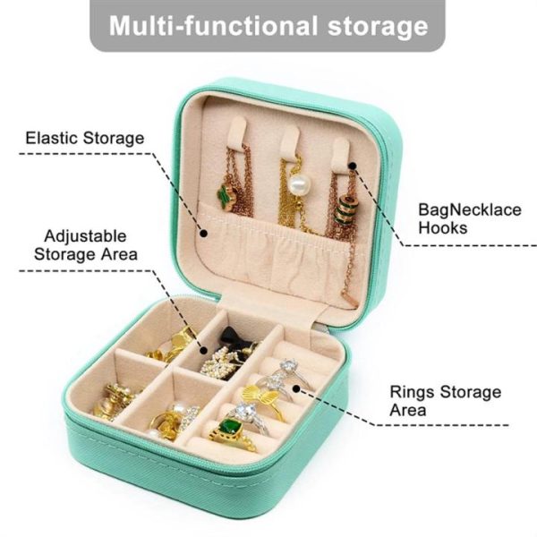 Jewelry Storage Box Earring Ring Necklace Organizers