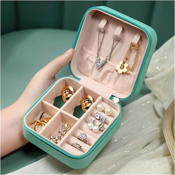 Jewelry Storage Box Earring Ring Necklace Organizers