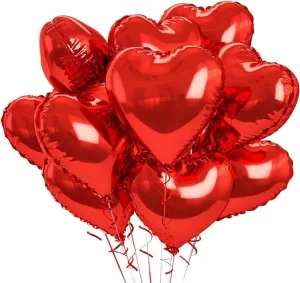 Pack of 5 18Inch Heart's Foil Balloons