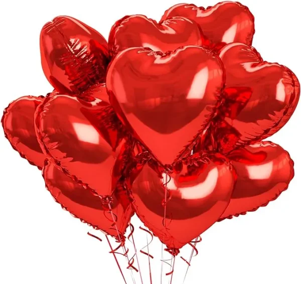 Pack of 5 18Inch Heart's Foil Balloons Party Decoration
