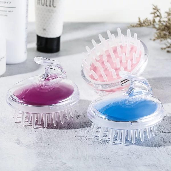 Silicone Shampoo Hair Wash Brush Hair scalp Massage Brush Head