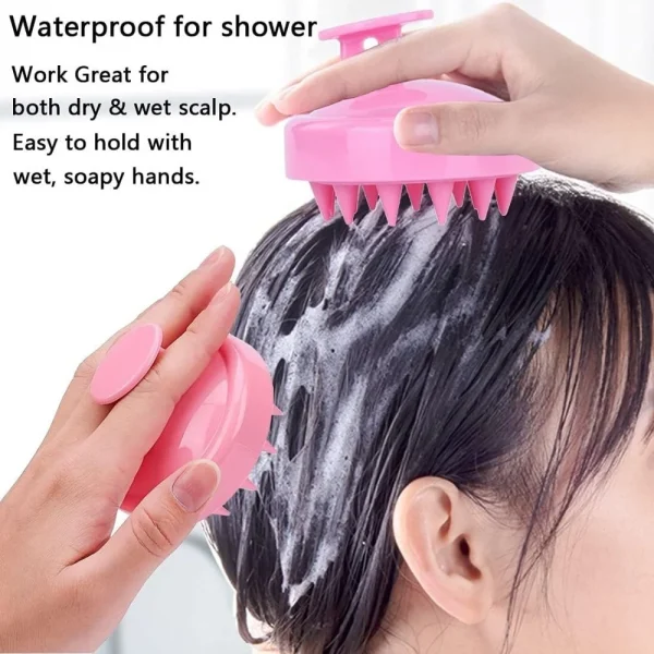 Silicone Shampoo Hair Wash Brush Hair scalp Massage Brush Head