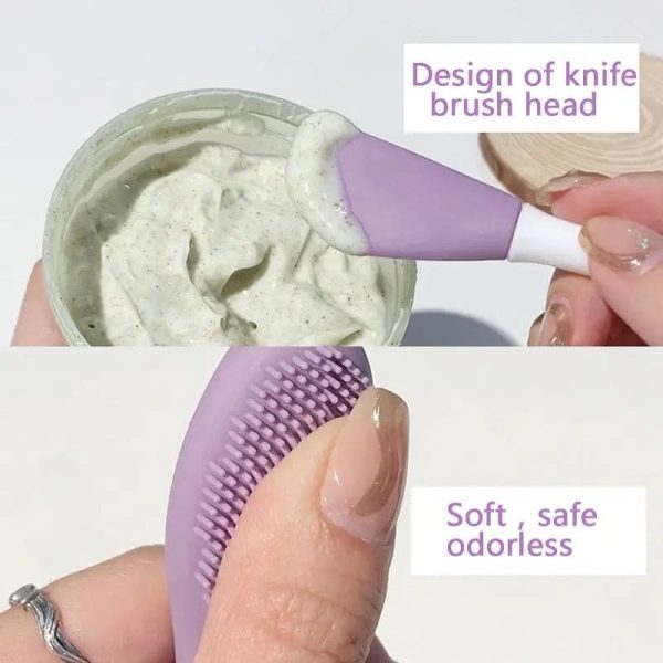Double Head Silicon Facial Brush (2 Pcs)