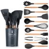 Silicone Non Stick Cooking Spoon Set 12pc in Random Color