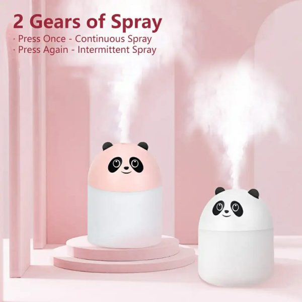 250ml Cute Panda Mini Air Humidifier with Night Light
