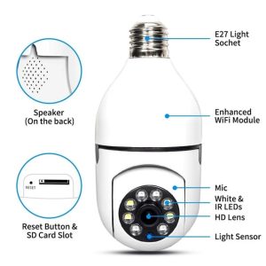 Bulb Camera 3D Panoramic Wifi 1080P Cam