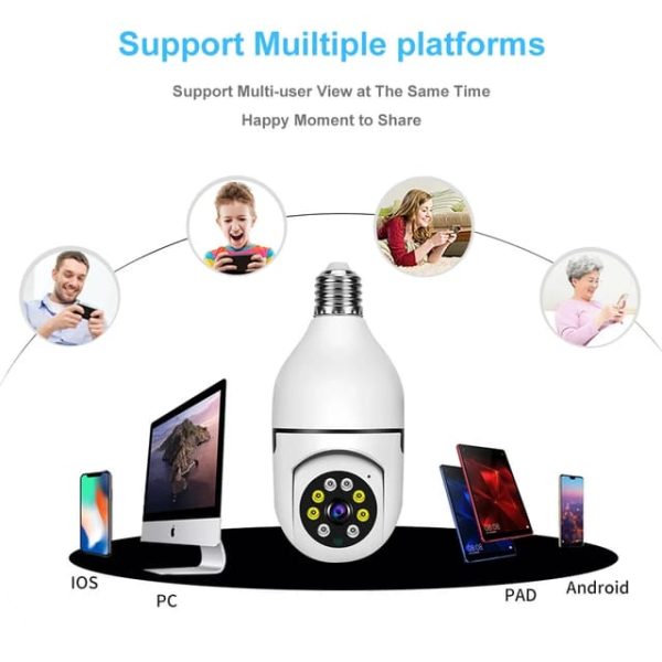 Bulb Camera 3D Panoramic Wifi 1080P Cam