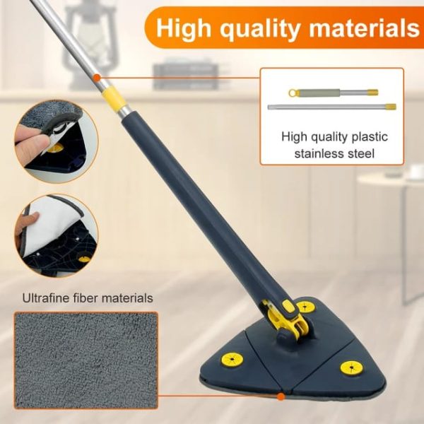 Cleaning Mop 360 Rotatable Triangular Foldable