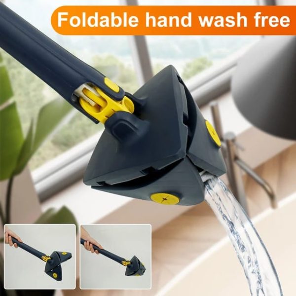 Cleaning Mop 360 Rotatable Triangular Foldable