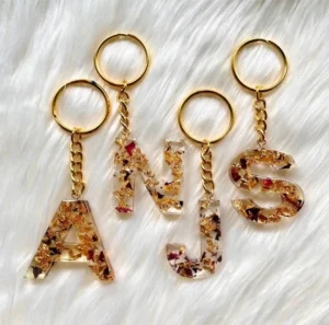 Custmoize Resin Alphabet Key chain