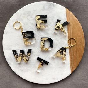 Custmoize Resin Alphabet Key chain