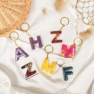 Custmoize Resin Alphabet Key chain