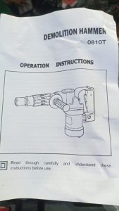 Demolition Hammer Machine 0810T