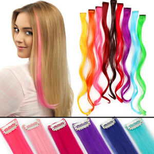 Hair Clip On Extensions - 6 Pcs Streaks Set