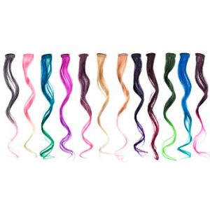 Hair Clip On Extensions - 6 Pcs Streaks Set