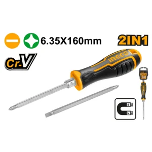 Screwdriver Set 2 IN 1 Soft Grip Ingco