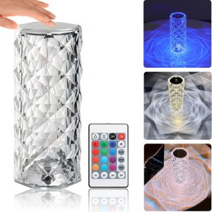 16 Color Diamond Crystal Table Lamp With Remote LED