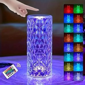 16 Color Diamond Crystal Table Lamp With Remote LED