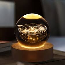 3D Ball Crystal Glass LED Table Lamp