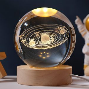 3D Ball Crystal Glass LED Table Lamp