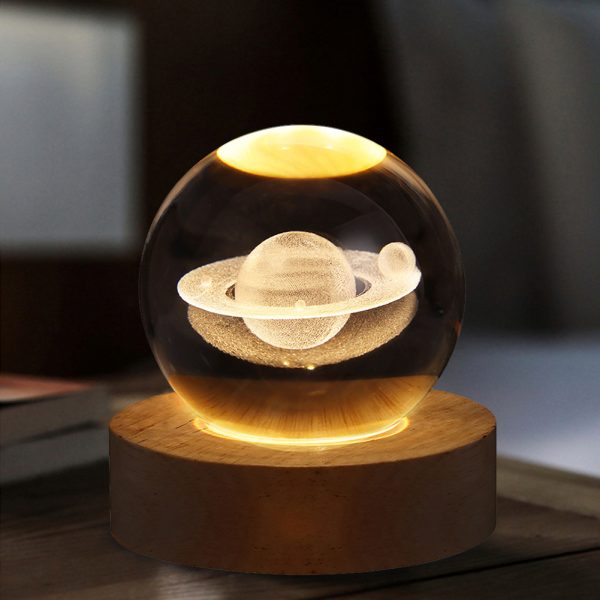 3D Ball Crystal Glass LED Table Lamp