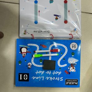 64 pages reusable stroke line dot to dot book