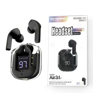 Air 31 Tws Original With Big Packing Transparent Earbuds Bluetooth 5.3v