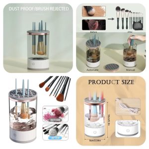 Electric makeup brush cleaner