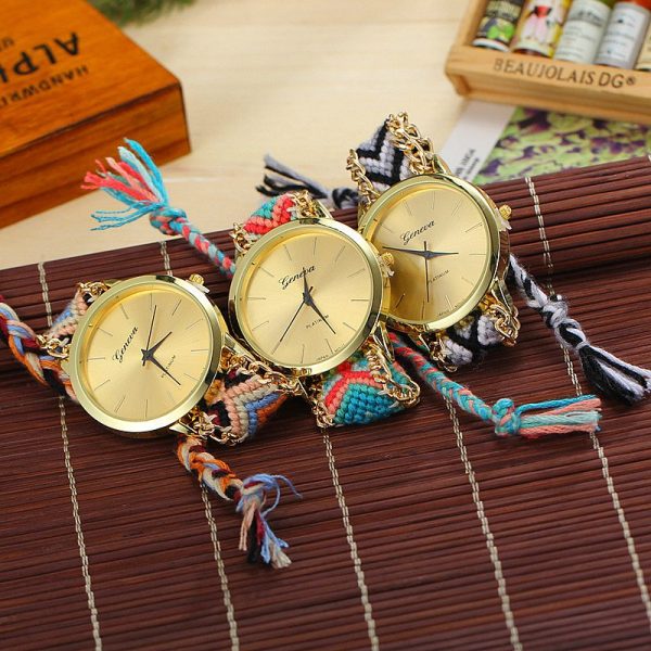 Ladies Braided Bracelet Fashion Watch