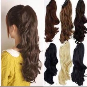 Long Wave Claw Clip Ponytail Hair Extension