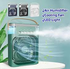 Mist Humidifer Table Fan with Level Adjustable