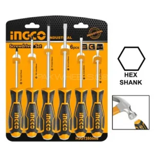 Screw Driver 6 Pcs Go Through Screwdriver Set Ingco