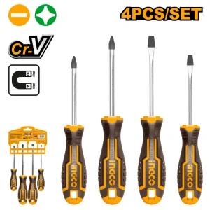 Screwdriver Set 4 Pcs CRV Ingco