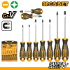 Screwdriver Set 9 Pcs Round Blade CRV Ingco