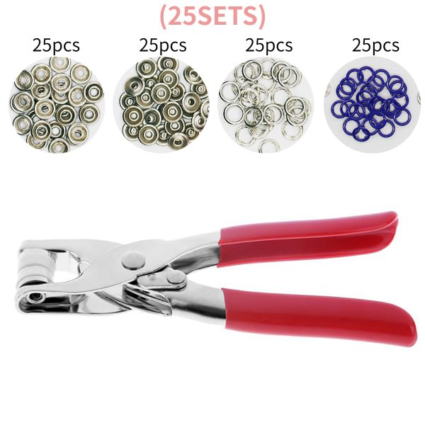 Tich Button Machine with 50 sets of 9.5mm Metal