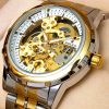 Two Tone Fully Skeleton Royal Class Watch